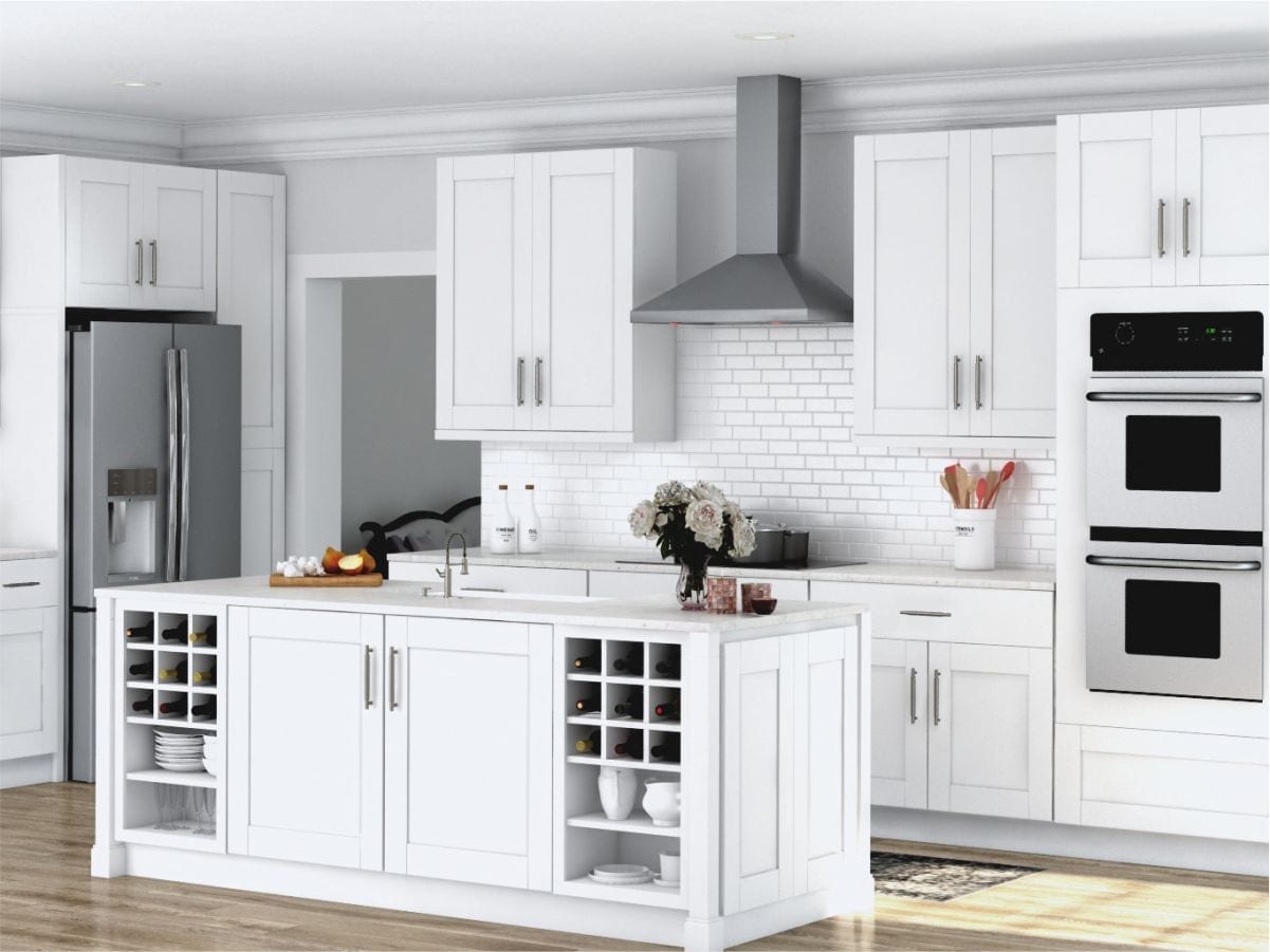 Supreme International USA Shaker White Cabinets in Tampa & Orlando with lowest price guarantee